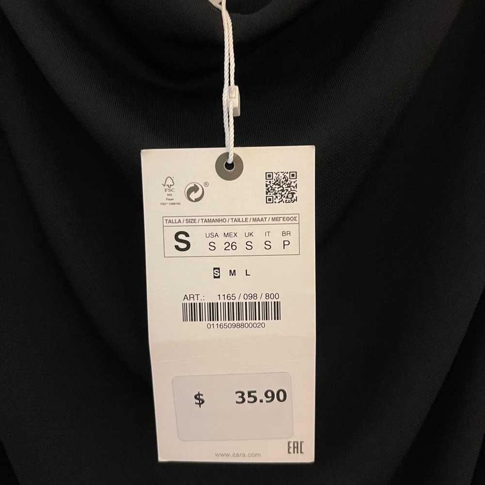 black long zara dress - Picture 4 of 4